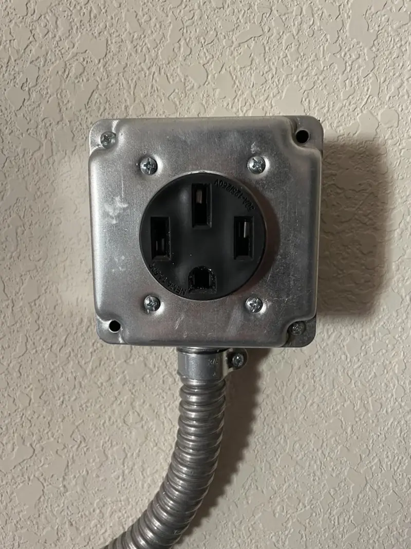 NEMA 14-50 outlet installed for Smart Home Electrical in Summit